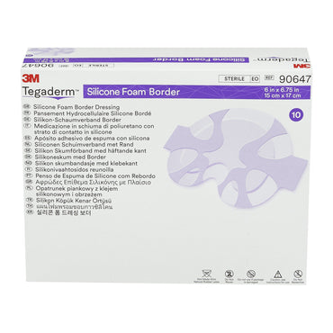 3M™ Tegaderm™ Foam Dressing 6 X 6-3/4 Inch With Border Film Backing Silicone Adhesive Sacral Sterile (1078888_EA)
