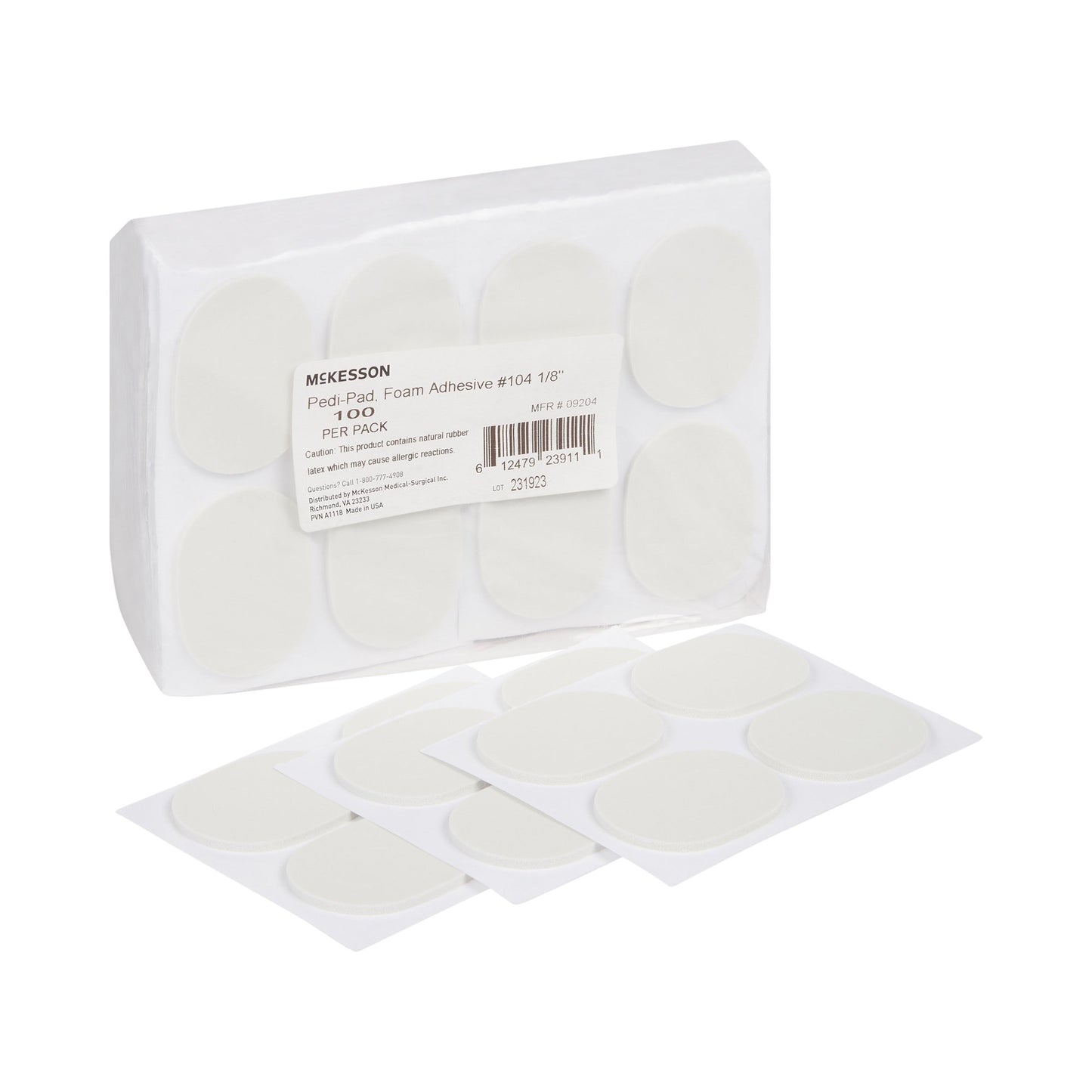 McKesson Pedi-Pad Foot Pad Size 104 Adhesive Foot (1111075_PK)