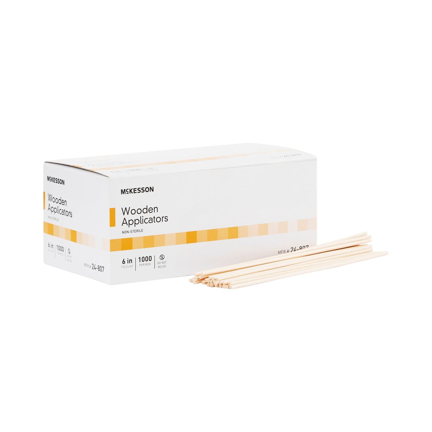 McKesson Applicator Stick Without Tip Wood Shaft 6 Inch NonSterile 1000 per Pack (40100_CS)