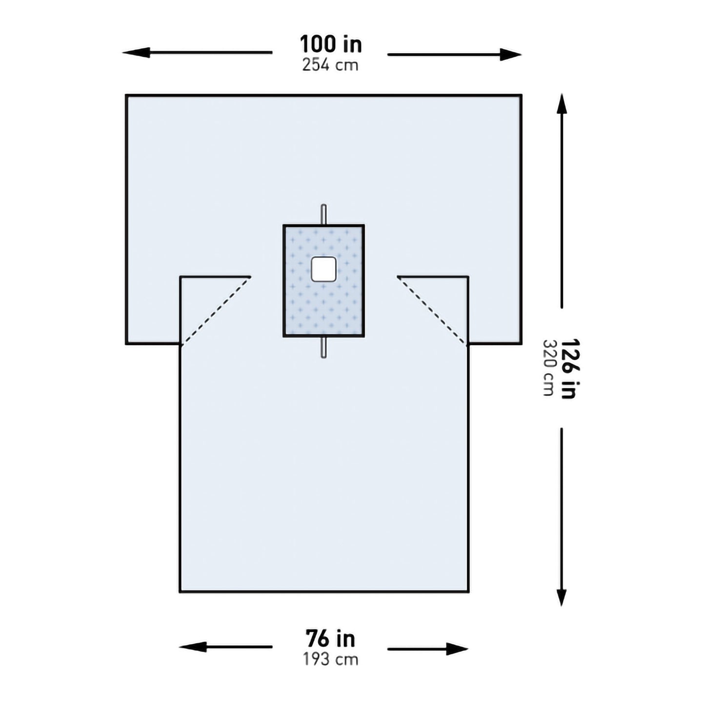 McKesson Surgical Drape Breast Drape 100 W X 76 W X 126 L Inch Sterile (1101268_CS)