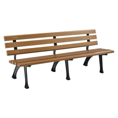Global Industrial 6' Park Bench w/ Backrest, Tan (WB240126TN)