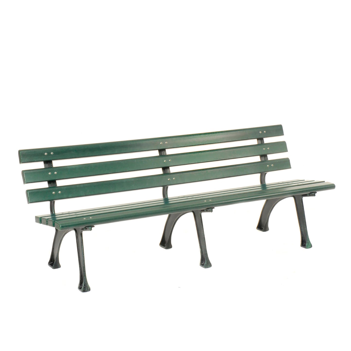 Global Industrial 6' Park Bench w/ Backrest, Green (WB240126)
