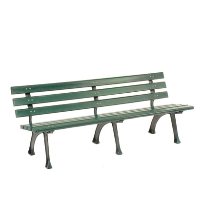 Global Industrial 6' Park Bench w/ Backrest, Green (WB240126)