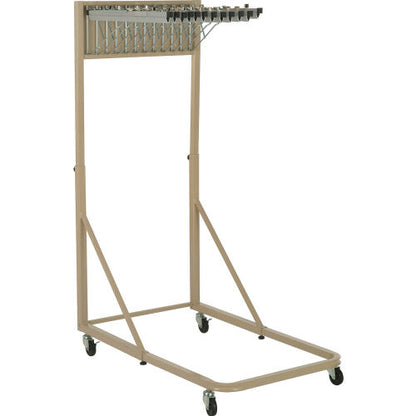 Interion Blueprint Pivot Mobile Rack with 12 Hangers & 12"-30" Hanging Clamps, 26-1/2"W, White (WB298702)