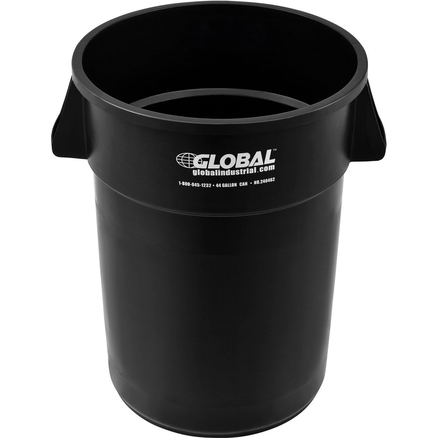 Global Industrial Plastic Trash Can - 44 Gallon Black (WB240462BK)