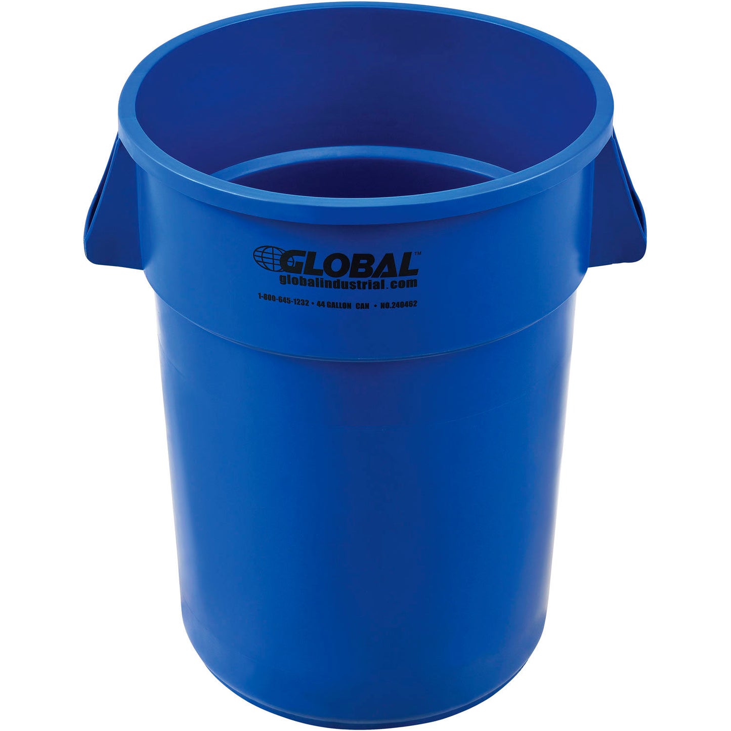 Global Industrial Plastic Trash Can - 44 Gallon Blue (WB240462BL)