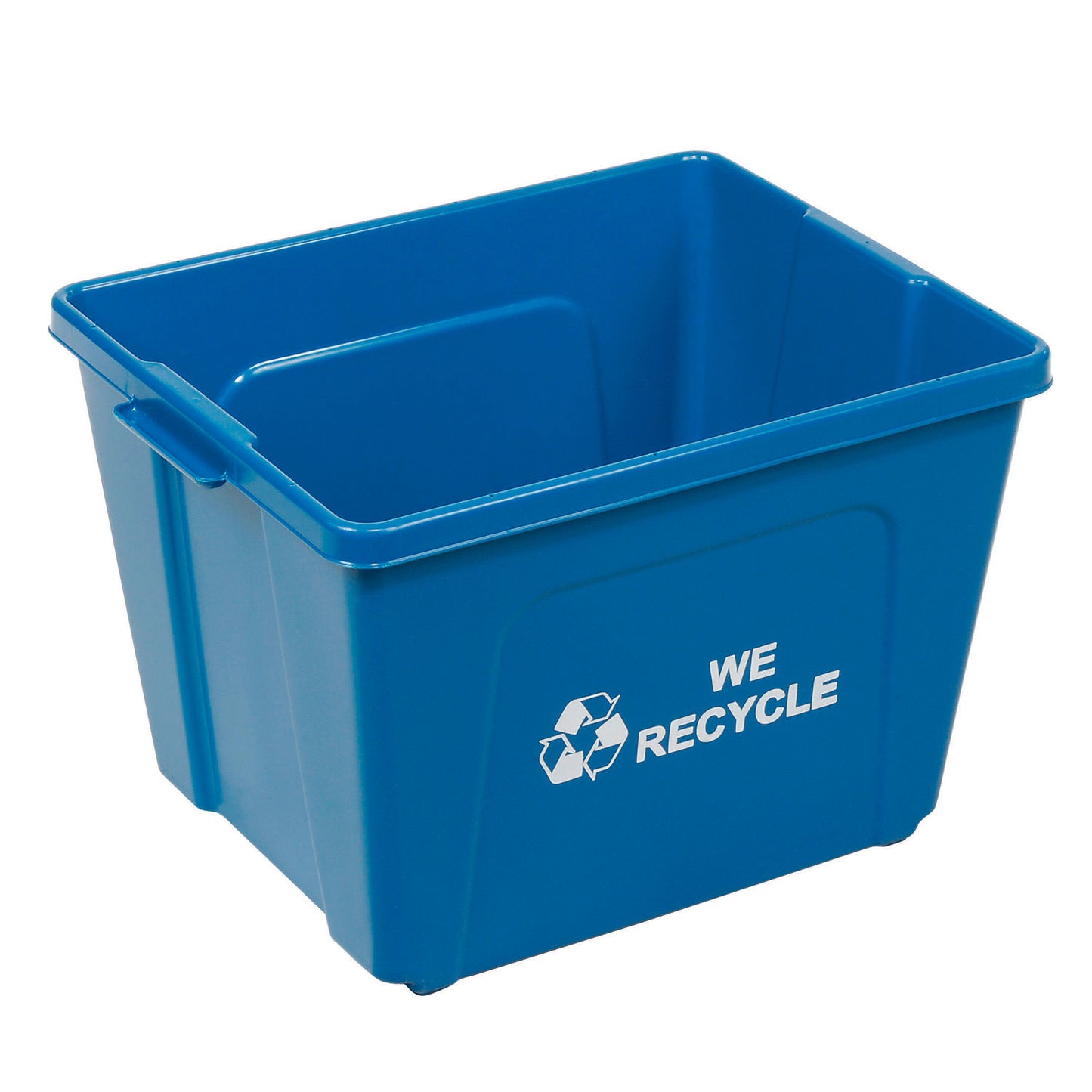 Global Industrial Curbside Recycling Bin, 14 Gallon, Blue (WB240771)