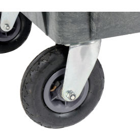 Global Industrial Replacement 8" Pneumatic Casters For Plastic Service Carts, 2 Swivel/2 Rigid (WB498527)