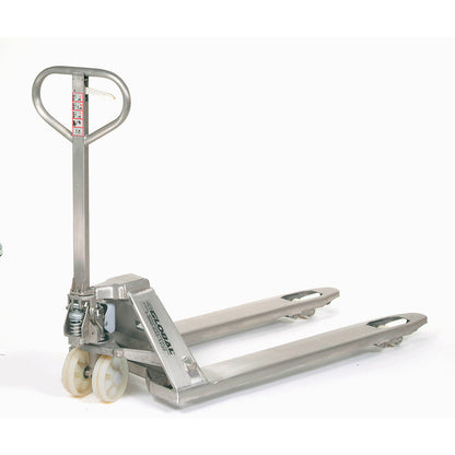 Global Industrial Manual Pallet Jack, Stainless, 4400 lb. Capacity, 27"W x 48"L Forks (WB241629)