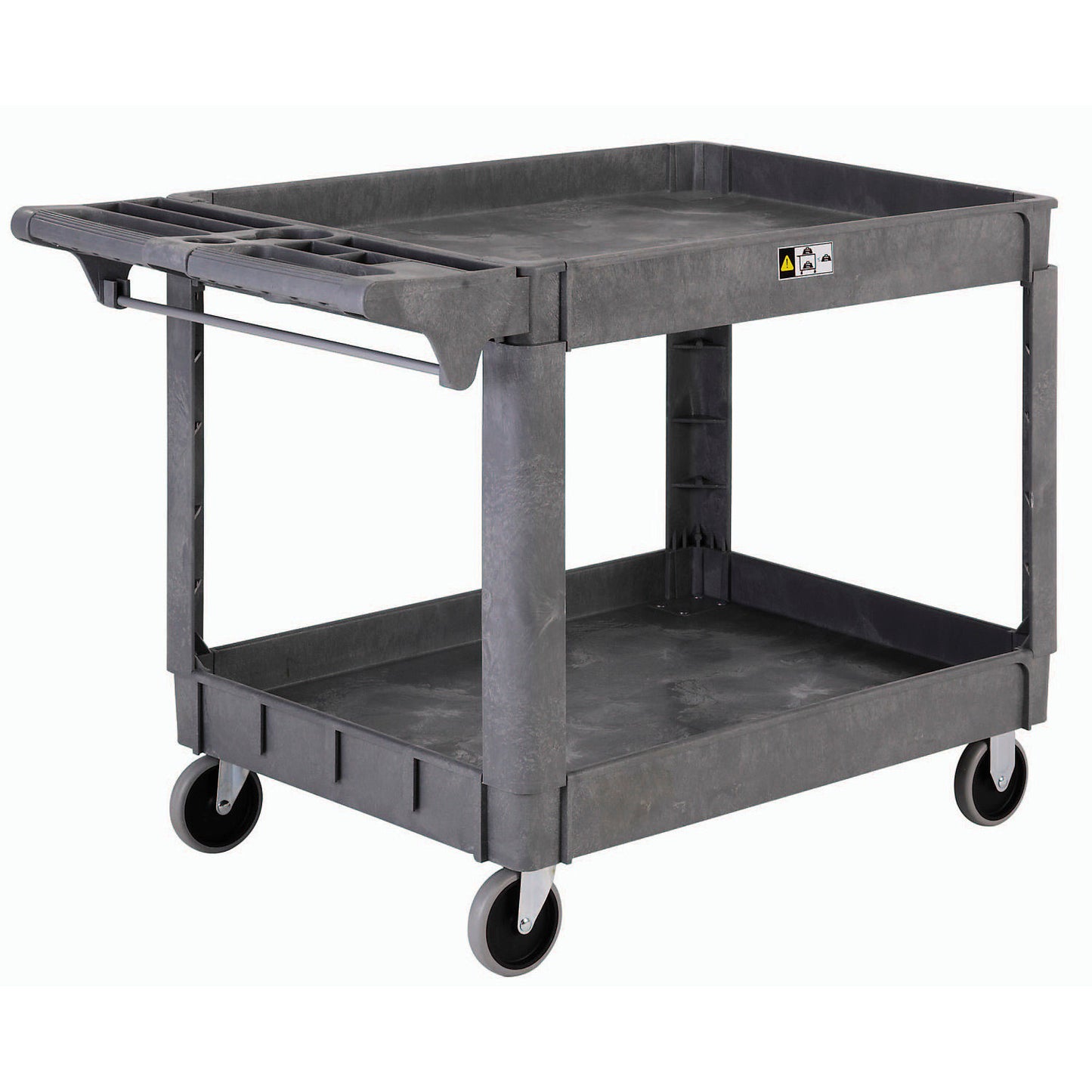 Global Industrial Utility Cart w/2 Shelves & 5" Casters, 500 lb. Capacity, 46"L x 25"W x 33"H (WB242081)