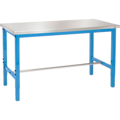 Global Industrial 60x30 Adj. Height Workbench Square Tube Leg, Stainless Steel Square Edge BL (WB242262BL)