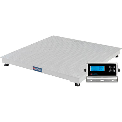 Global Industrial Pallet Scale with LCD Indicator, 4' x 4', 5,000 lb x 1 lb (WB242433)