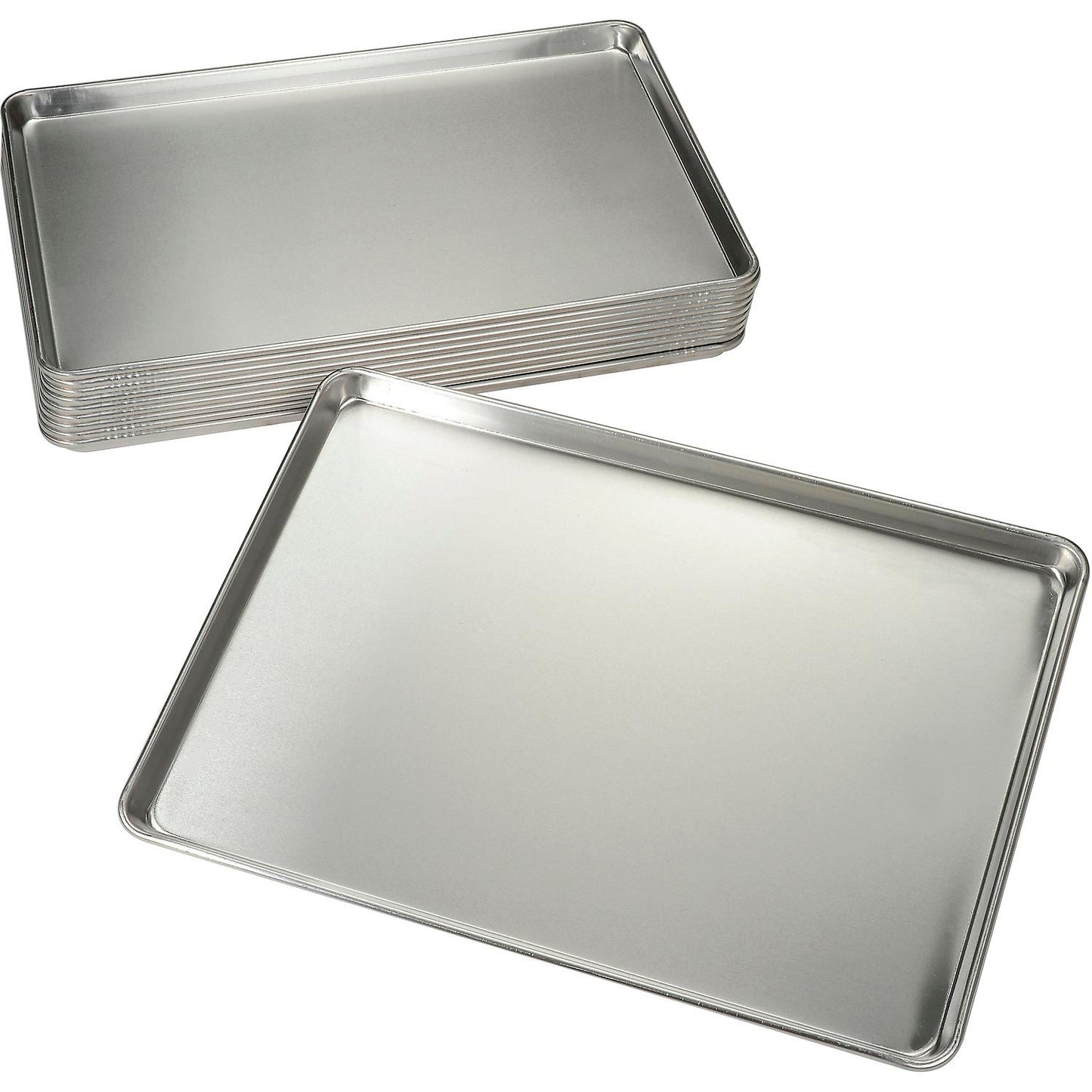 Nexel BP1826 Bun Pan, Full Size, 18"W x 26"L, 18 Ga. Aluminum, Wire Reinforced Edge (WB242941)