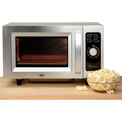 Global Industrial Nexel Commercial Microwave Oven, 0.9 Cu. Ft., 1000 Watts, Dial Control, Stainless Steel (WB242942)