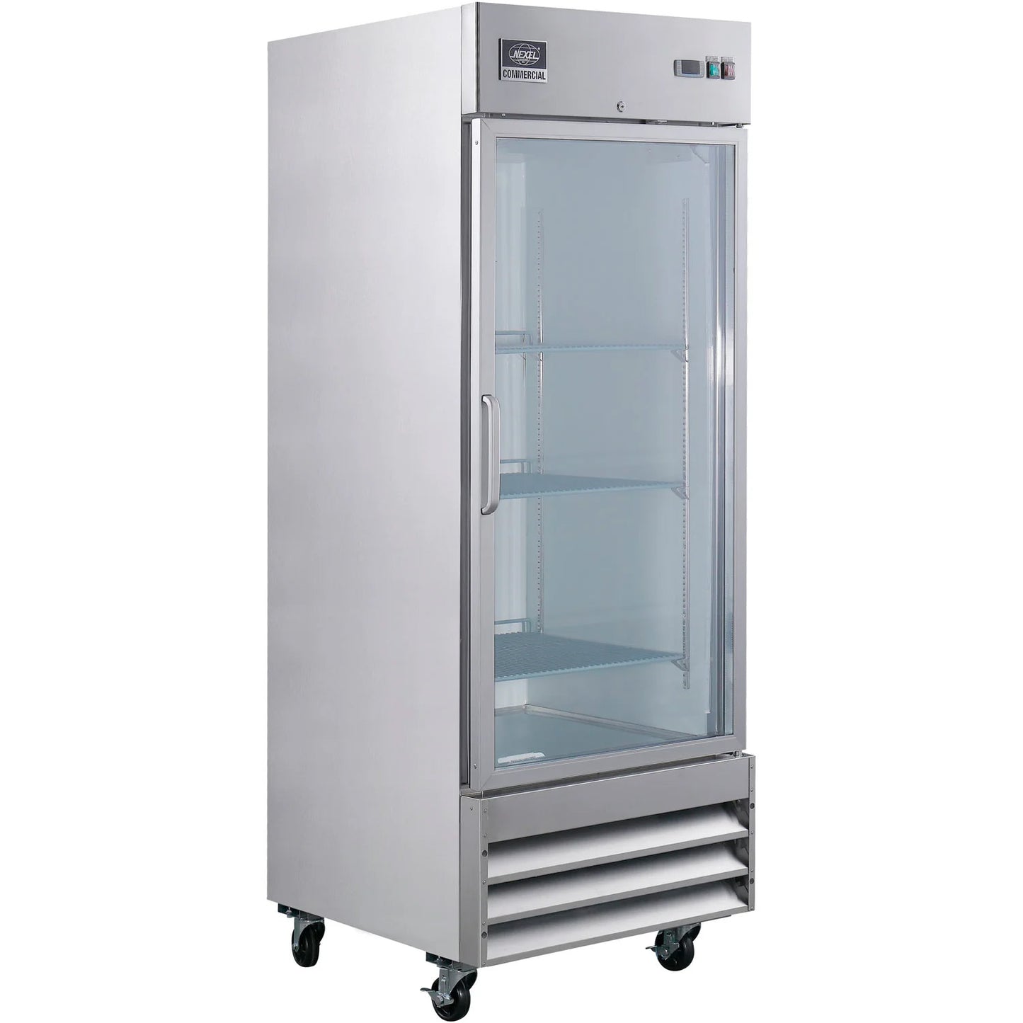 Global Industrial Nexel Reach In Refrigerator, 1 Glass Door, 23 Cu. Ft. (WB243218)