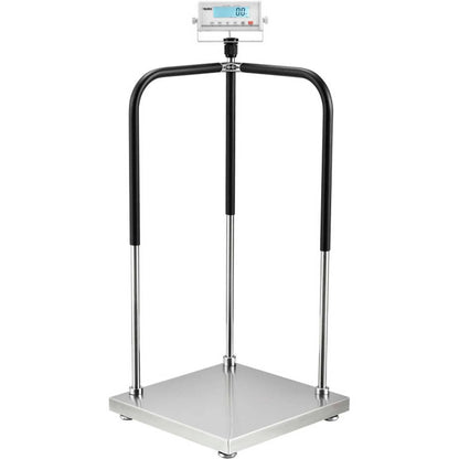 Global Industrial Handrail Medical Scale, 660 Lb Capacity, 20-1/2"L x 20-1/2"W (WB244293)