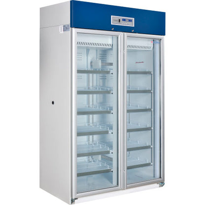 Global Industrial Upright Laboratory Refrigerator, 31.4 Cu.Ft., 2 Glass Doors (WB2453704)