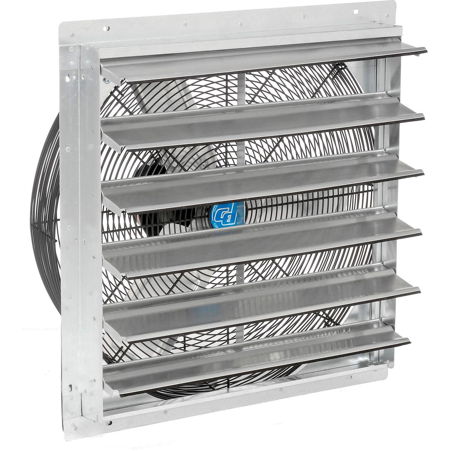 Global Industrial Continental Dynamics Direct Drive 24" Exhaust Fan w/ Shutter, 2 Speed, 7000 CFM, 1/4HP, 1Phase (WB294497A)