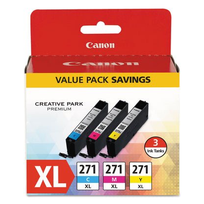 Canon® 0337C005 (CLI-271XL) High-Yield Ink, Cyan/Magenta/Yellow (CNM0337C005)