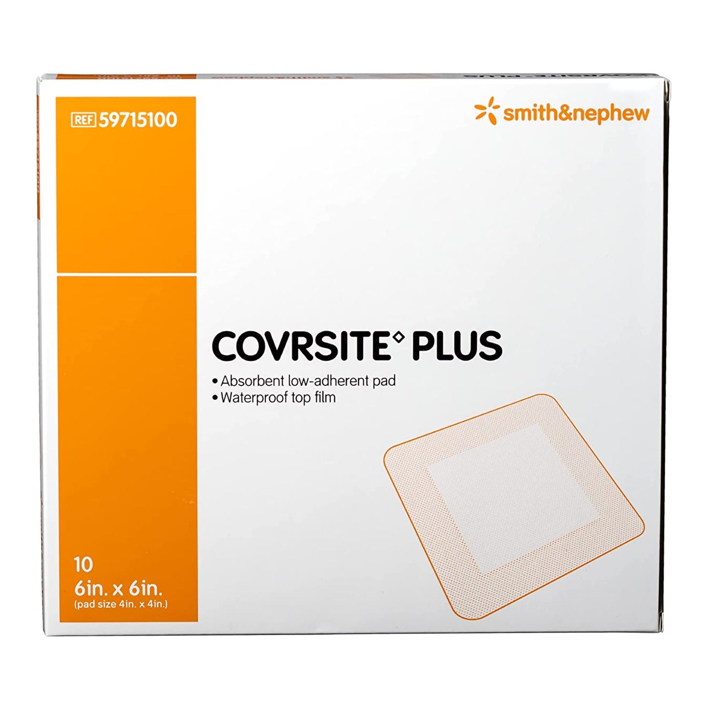 COVRSITE Plus Composite Dressing 6 X 6 Inch Square NonSterile Film Backing (407733_EA)