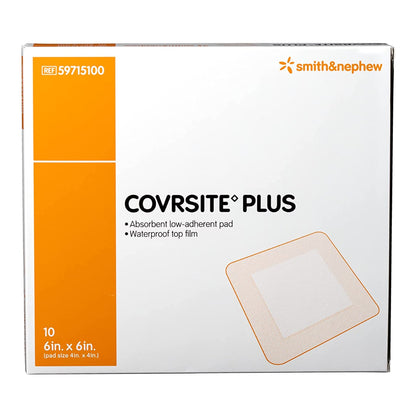 COVRSITE Plus Composite Dressing 6 X 6 Inch Square NonSterile Film Backing (407733_BX)