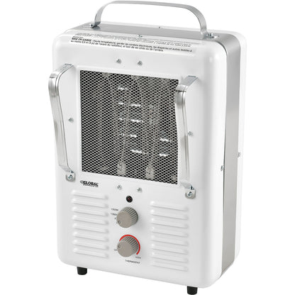 Global Industrial Portable Milkhouse Style Electric Heater, 120V, 1500W (WB246098)