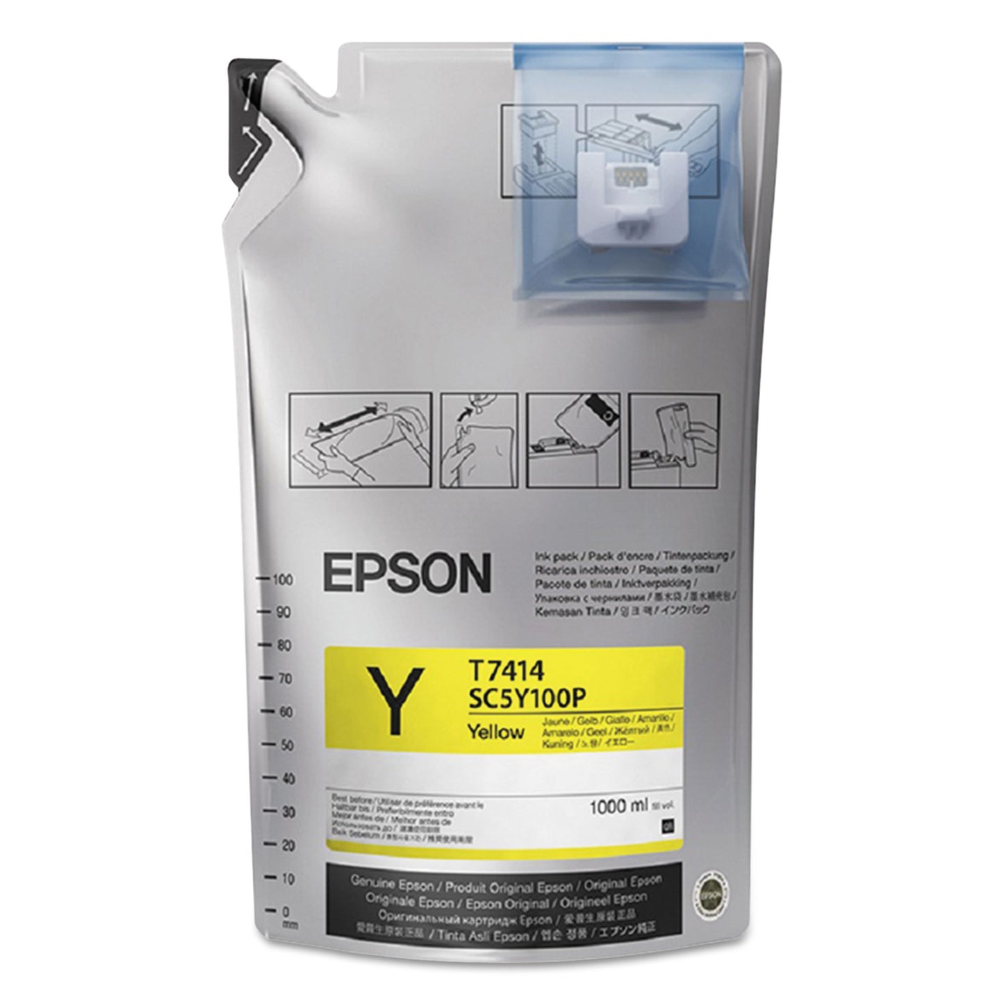 Epson® T741400 UltraChrome DS Ink, Yellow, 6/Pk (EPST741420)