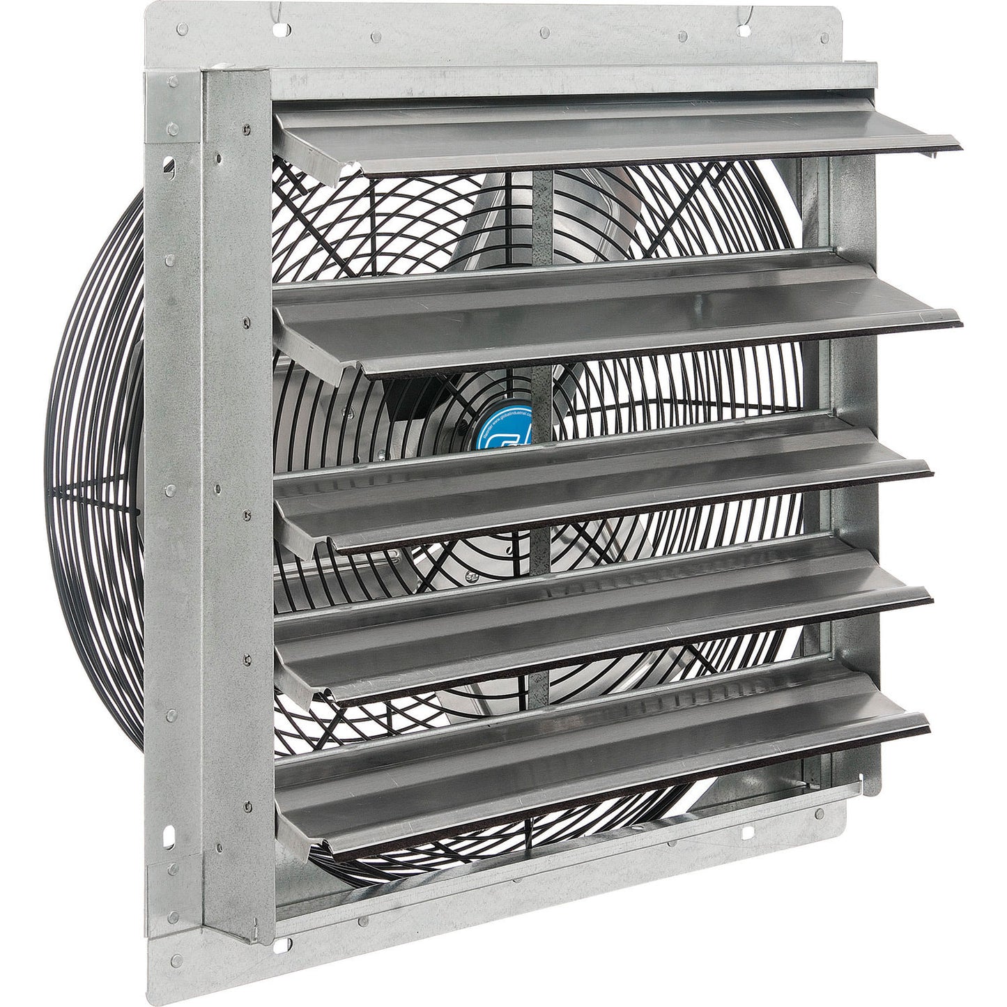 Global Industrial Continental Dynamics Direct Drive 18" Exhaust Fan w/ Shutter, 1 Speed, 5250CFM, 1/8 HP, 1Phase (WB294496)