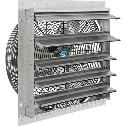 Global Industrial Continental Dynamics Direct Drive 18" Exhaust Fan w/ Shutter, 1 Speed, 5250CFM, 1/8 HP, 1Phase (WB294496)