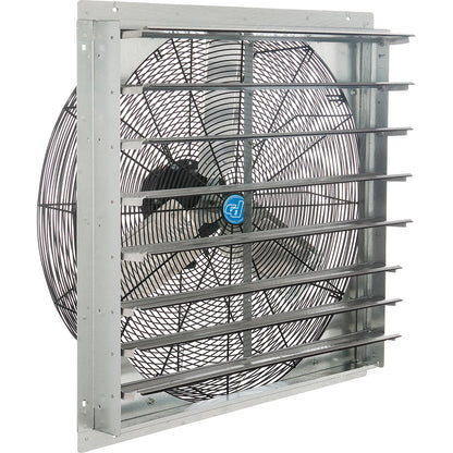 Global Industrial Continental Dynamics Direct Drive 30" Exhaust Fan w/ Shutter, 1 Speed, 8000CFM, 1/4 HP, 1Phase (WB294498)