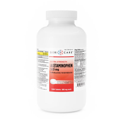Geri-Care® Pain Relief 500 mg Strength Acetaminophen Tablet 1,000 per Bottle (555689_BT)