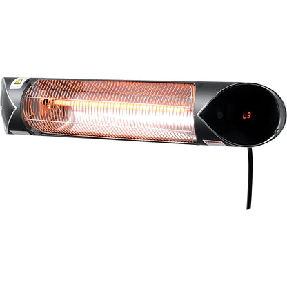 Global Industrial Infrared Patio Heater w/Remote Control, Wall/Ceiling Mount, 1500W (WB246718)