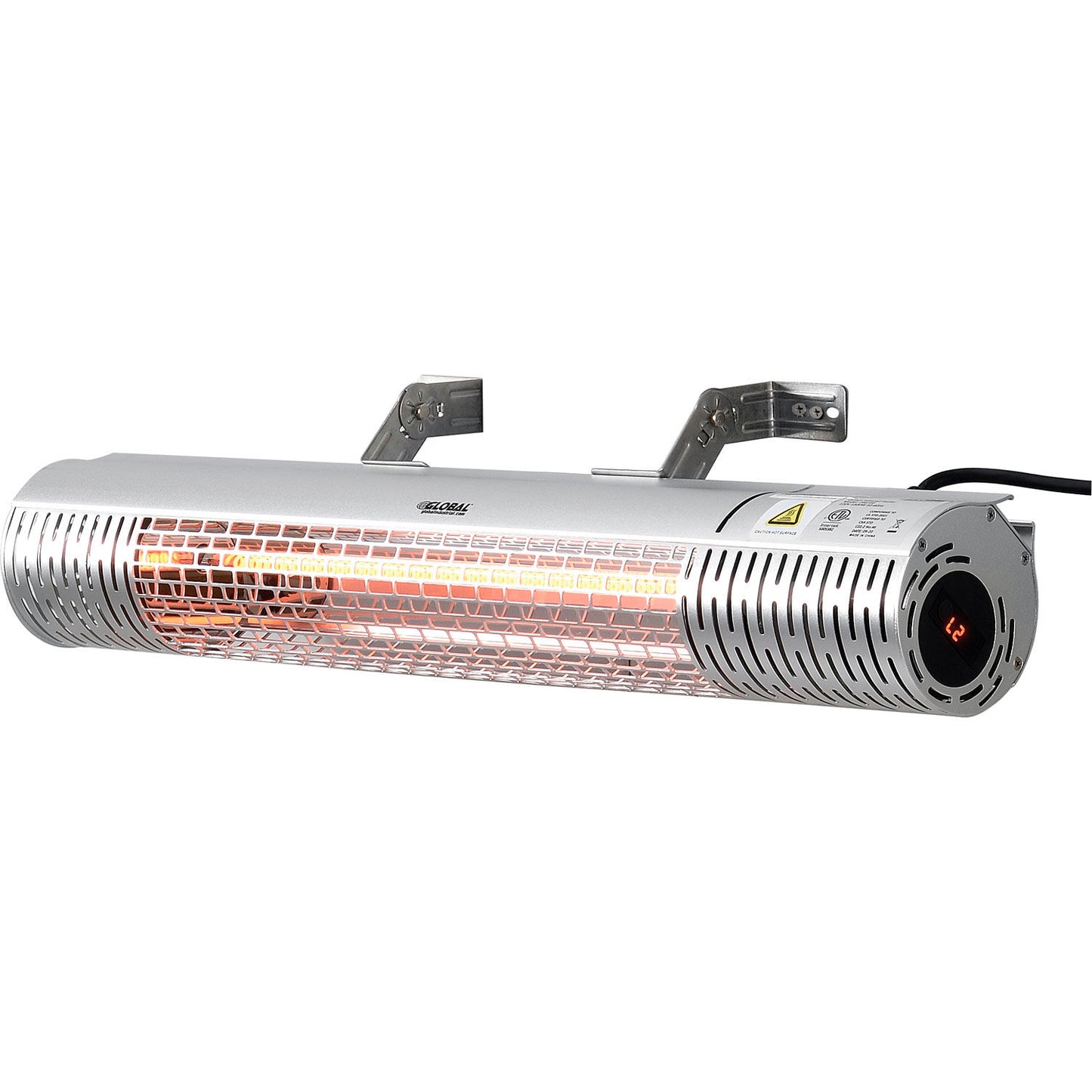 Global Industrial Infrared Patio Heater w/ Remote Control, Wall/Ceiling Mount, 1500W, 30-3/4"L (WB246720)