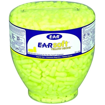3M E-A-R One Touch Earplug Dispensers, Polyurethane, Yellow, Uncorded (247-391-1004)