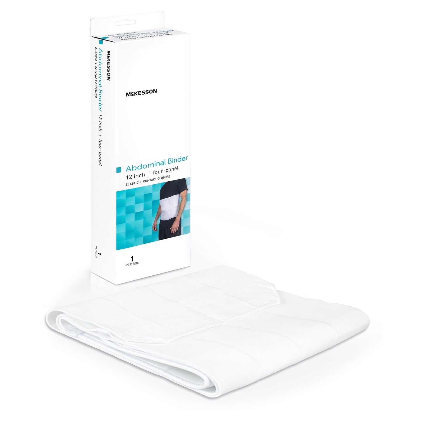 McKesson Abdominal Binder Large / X-Large Hook and Loop Closure 62 to 74 Inch Waist Circumference 12 Inch Height Adult (1159060_EA)