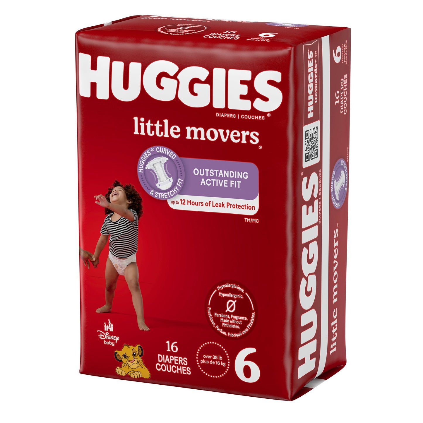 Huggies® Little Movers Unisex Baby Diaper Size 6 Disposable Moderate Absorbency (1128670_CS)