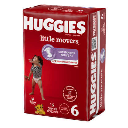 Huggies® Little Movers Unisex Baby Diaper Size 6 Disposable Moderate Absorbency (1128670_PK)