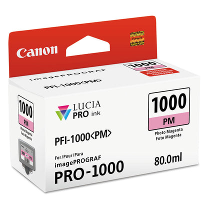Canon® 0551C002 (PFI-1000) Lucia Pro Ink, Photo Magenta (CNM0551C002)