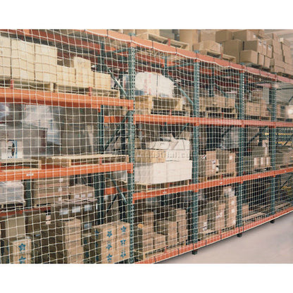 Global Industrial Pallet Rack Netting, One Bay, 123"W x 144"H, 1-3/4" Sq. Mesh, 1250 lb Rating (WB248430B)