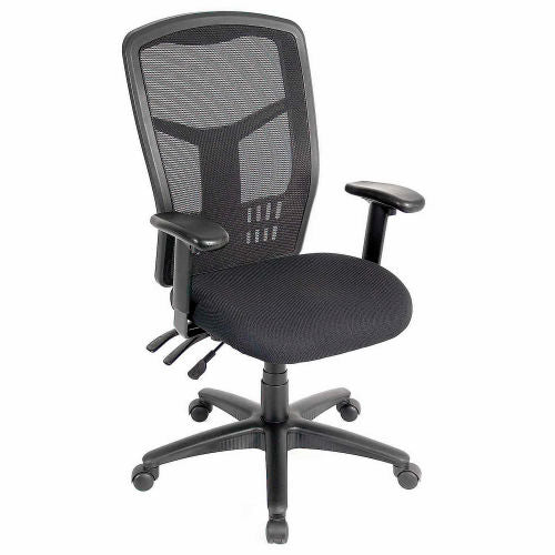 Interion Mesh Office Chair with High Back & Adjustable Arms, Fabric, Black (WB248623)