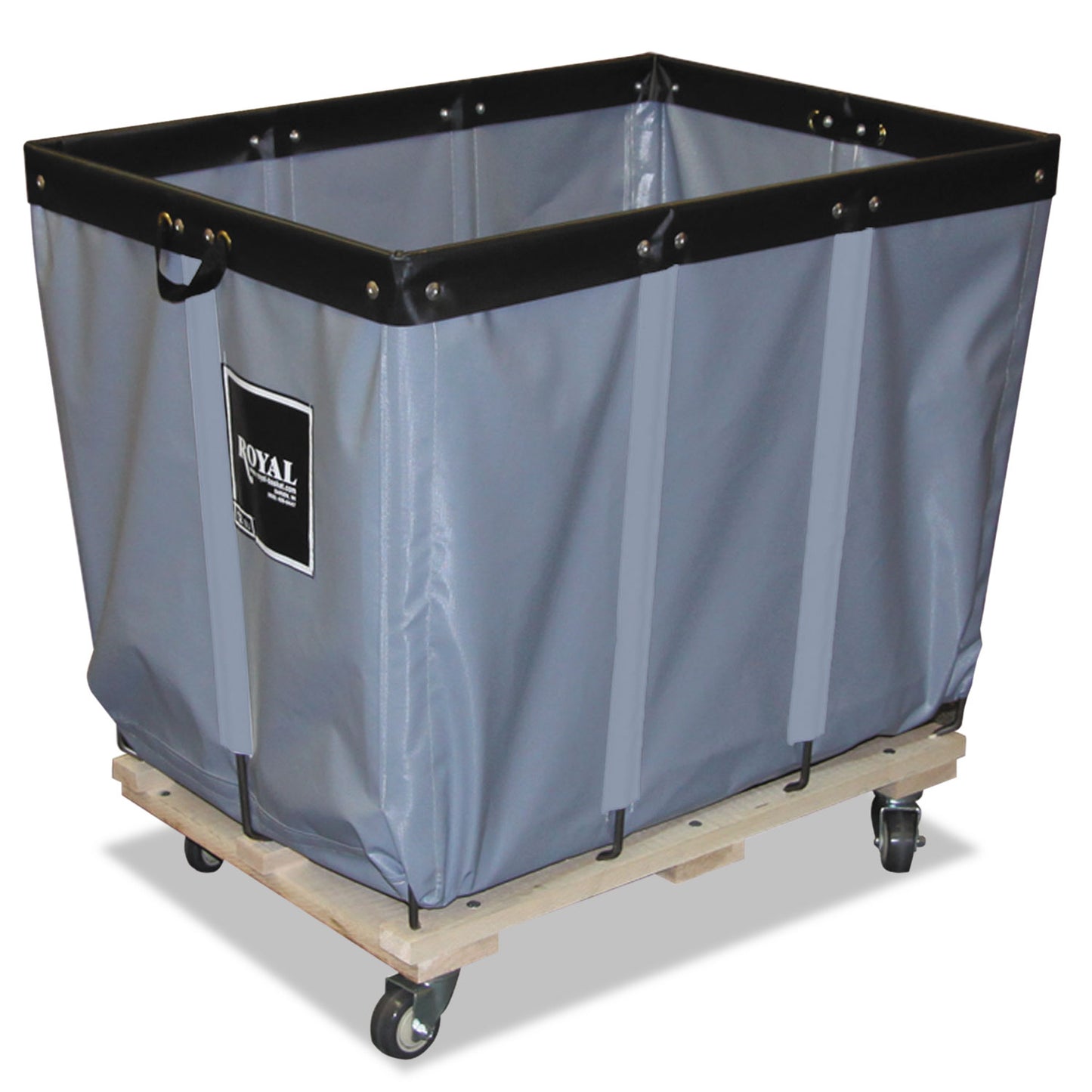 Royal Basket Trucks Spring Lift, 16 x 26, 6 Bushel, Vinyl/Steel, Gray (RBTR06GGXSLN)