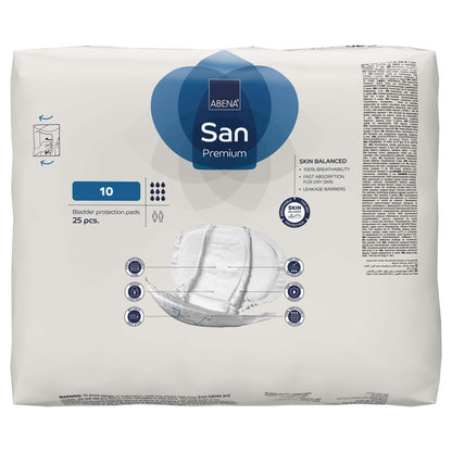 Abena® San Premium Incontinence Liner 14.5 X 28.7 Inch Heavy Absorbency Fluff / Polymer Core Size 10 (1218222_PK)
