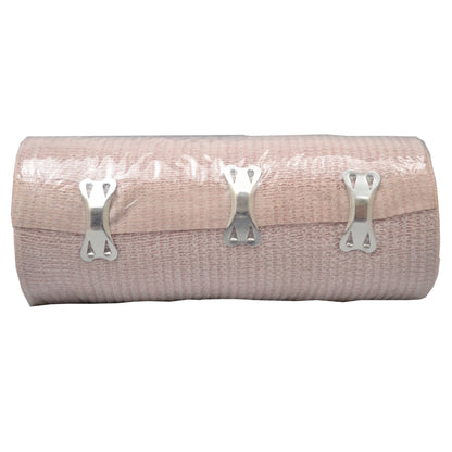 REB® Elastic Bandage 6 Inch X 10 Yard Double Length Clip Detached Closure Tan NonSterile Standard Compression (293605_EA)