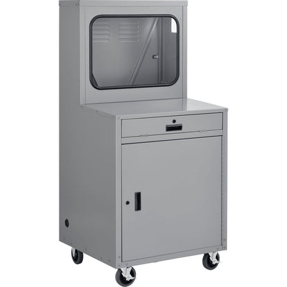Global Industrial Mobile Heavy-Duty LCD Computer Cabinet, Dark Gray, Assembled (WB249190AGY)