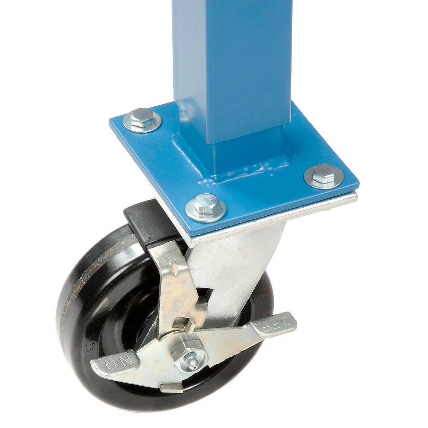 Global Industrial 5" Phenolic Swivel Casters with Brakes Blue - Set of 4 (WB253947BL)