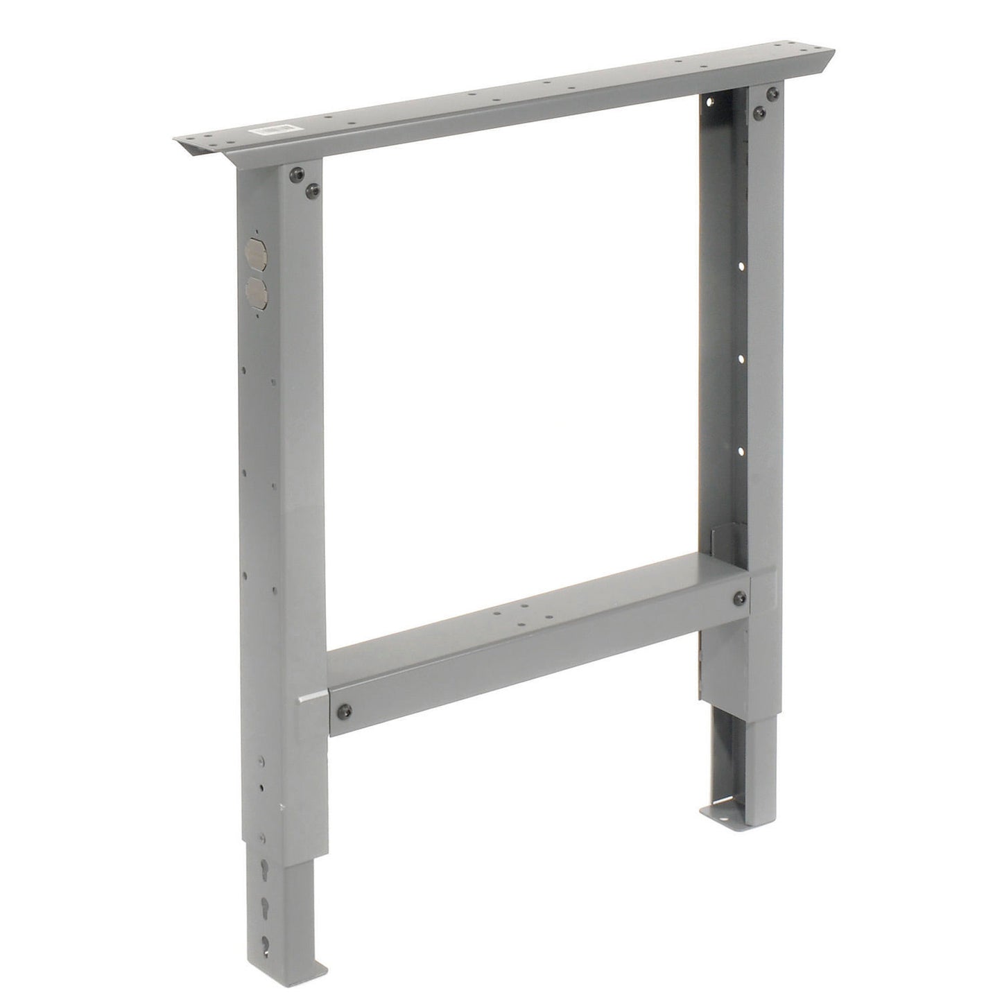Global Industrial Adjustable Height Steel C-Channel Leg For Workbench, 30"D, Gray, Each (WB249507)