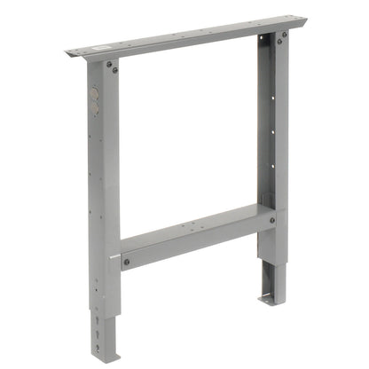 Global Industrial Adjustable Height Steel C-Channel Leg For Workbench, 30"D, Gray, Each (WB249507)