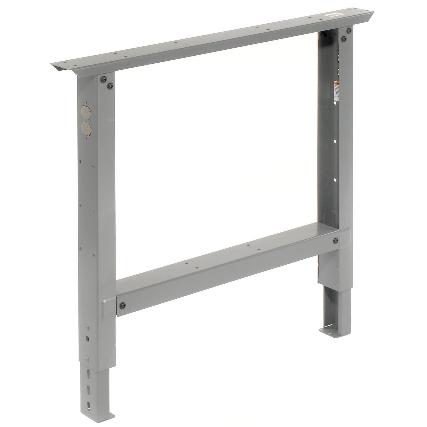 Global Industrial Adjustable Height Steel C-Channel Leg For Workbench, 36"D, Gray, Each (WB249508)