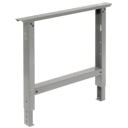 Global Industrial Adjustable Height Steel C-Channel Leg For Workbench, 36"D, Gray, Each (WB249508)