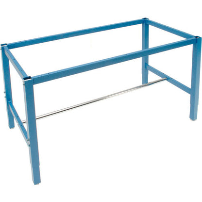 Global Industrial Workbench Frame W/ Adjustable Leg, 69-5/8"W x 27-9/16"D, Blue (WB249603BL)